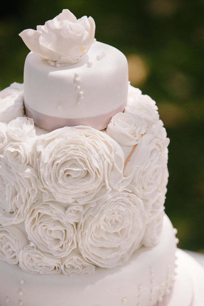 White Rose Wedding Cake