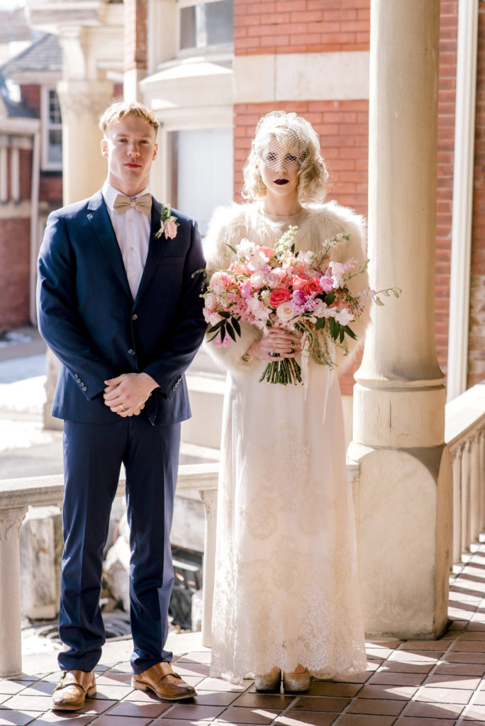 Winter Wedding Colors | Coral + Navy