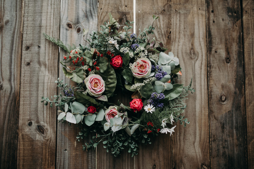 Winter Wedding Floral Wreath