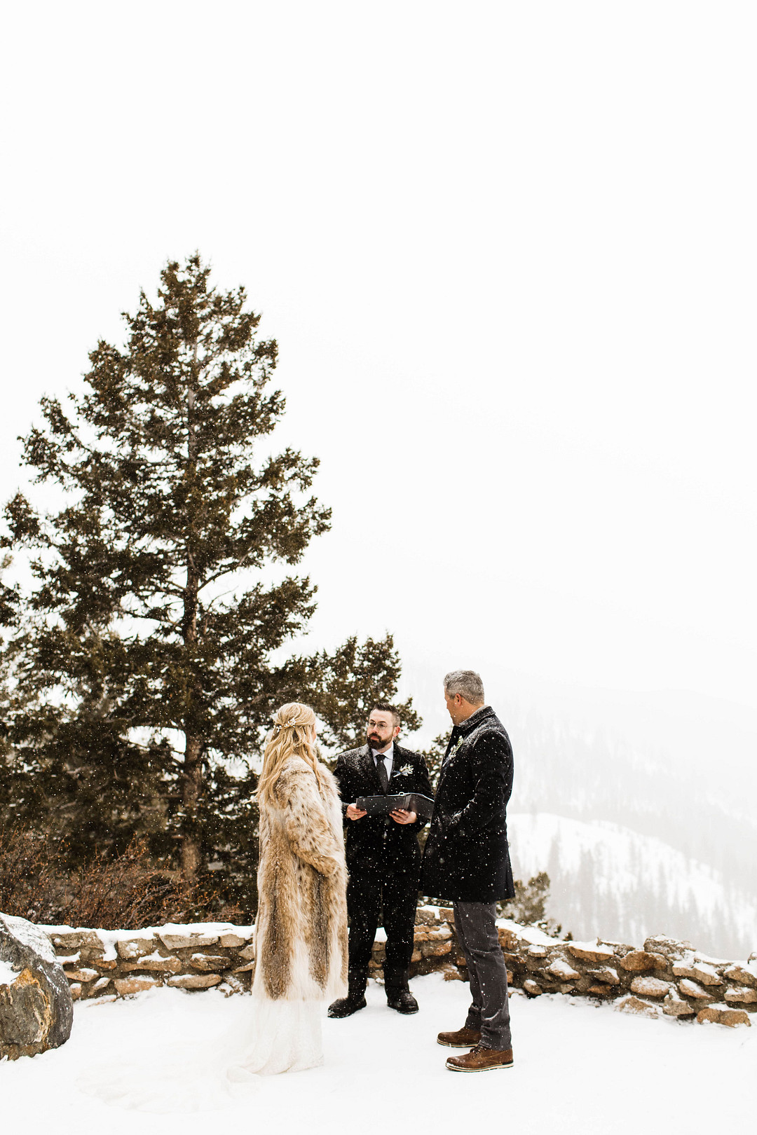 Winter Wonderland Wedding Ceremony