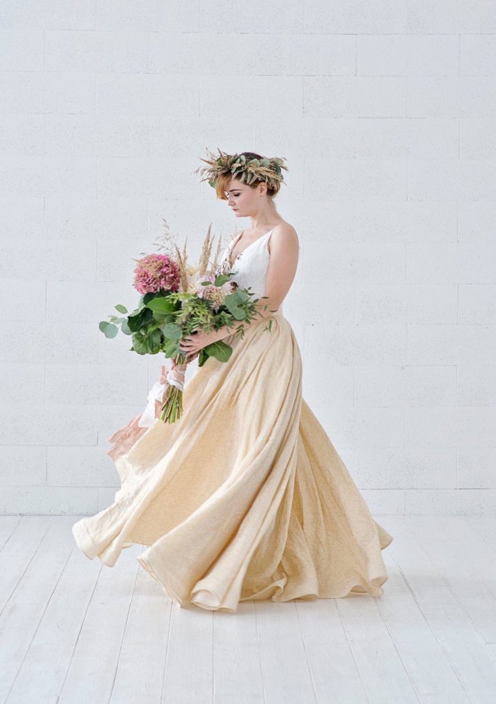 Yellow Skirt Wedding Dress | Gilda