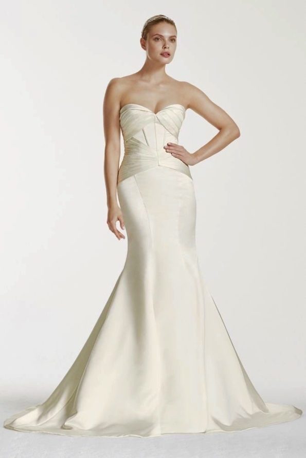 Satin Art Deco Wedding Gown